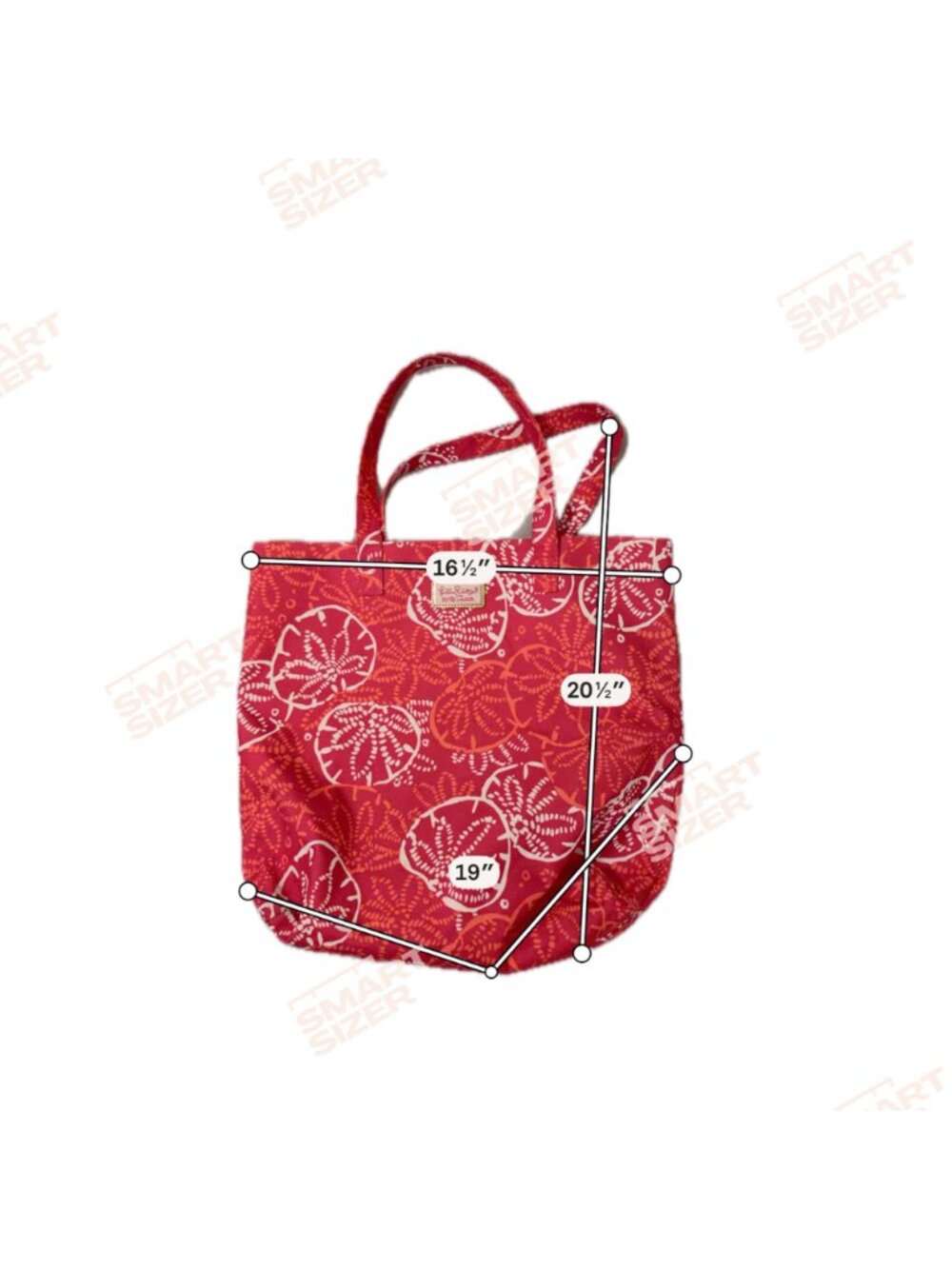 Lilly Pulitzer For Estee Lauder "Beachy Seashell" Canvas Tote Bag Pink - Picture 6 of 6